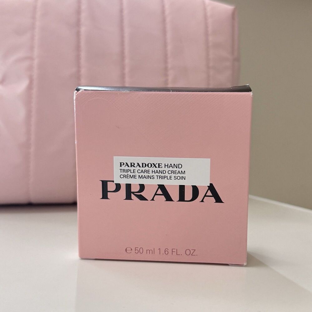 PRADA Paradoxe Hand Cream Lotion Full Size NIB 50mL Pink Triangle Bottle Floral
